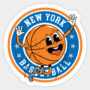 New York Basketball - Retro Hoops Sticker